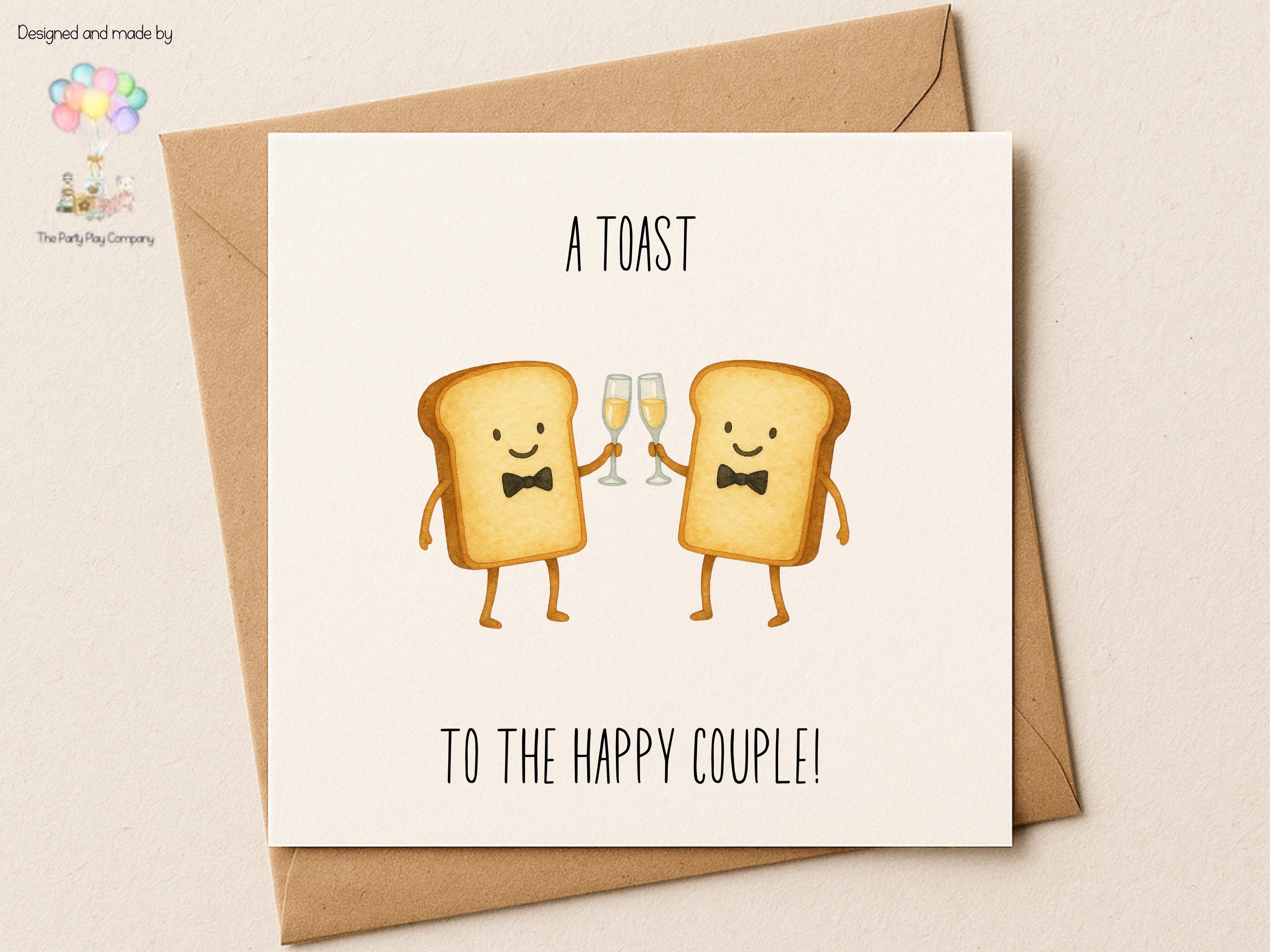 Funny LGBTQ Wedding Card: Two Grooms Toast - Same-Sex Marriage