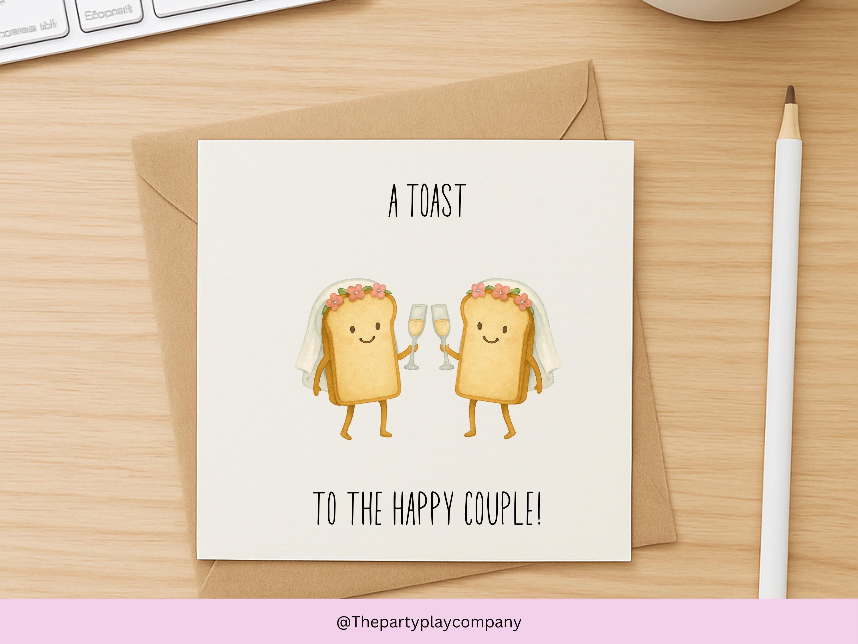 Funny Lesbian Wedding Card: Toast to the Happy Couple