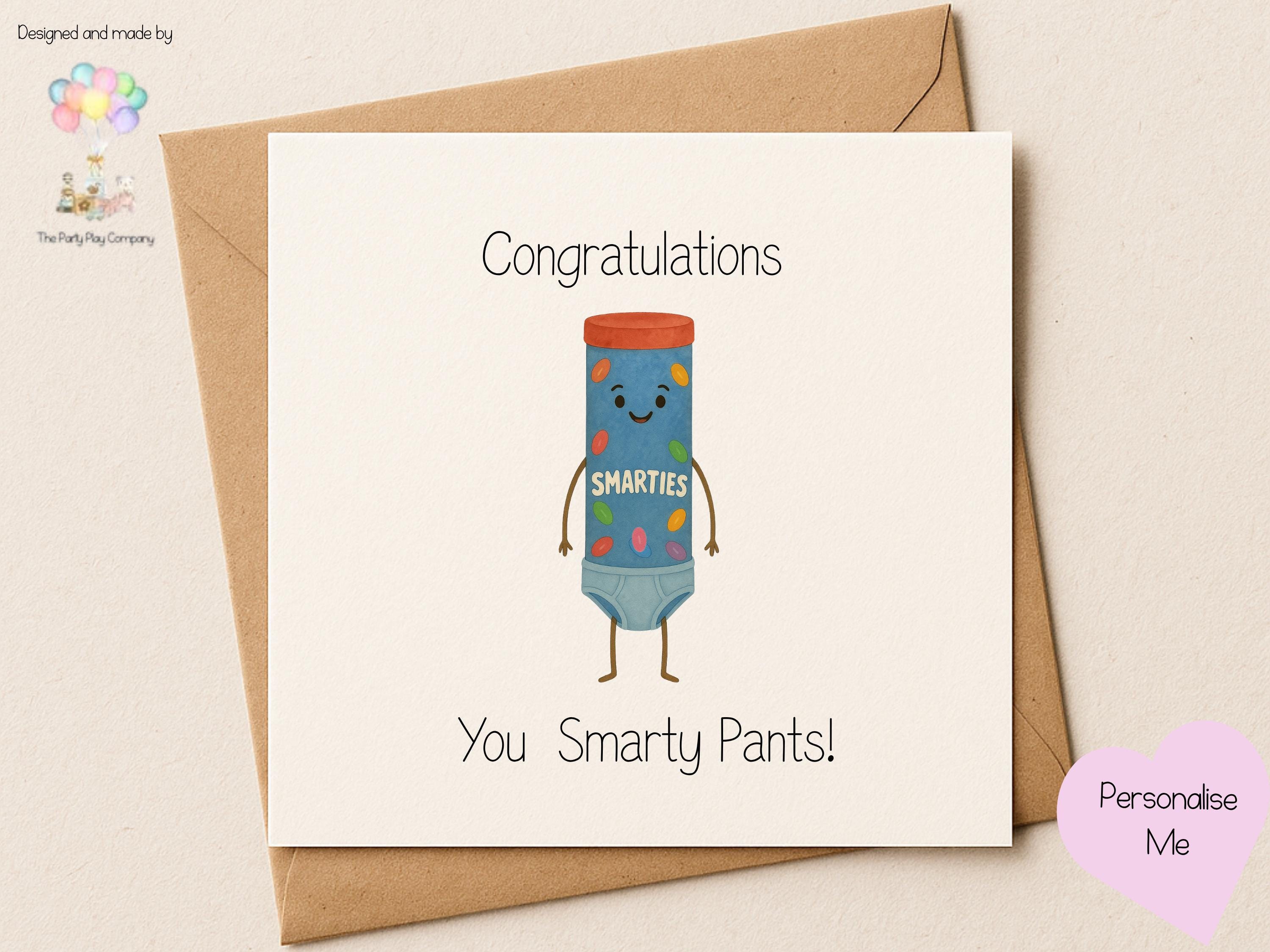 Funny Graduation Card: Smarty Pants Exam Success - Cheeky Congratulations