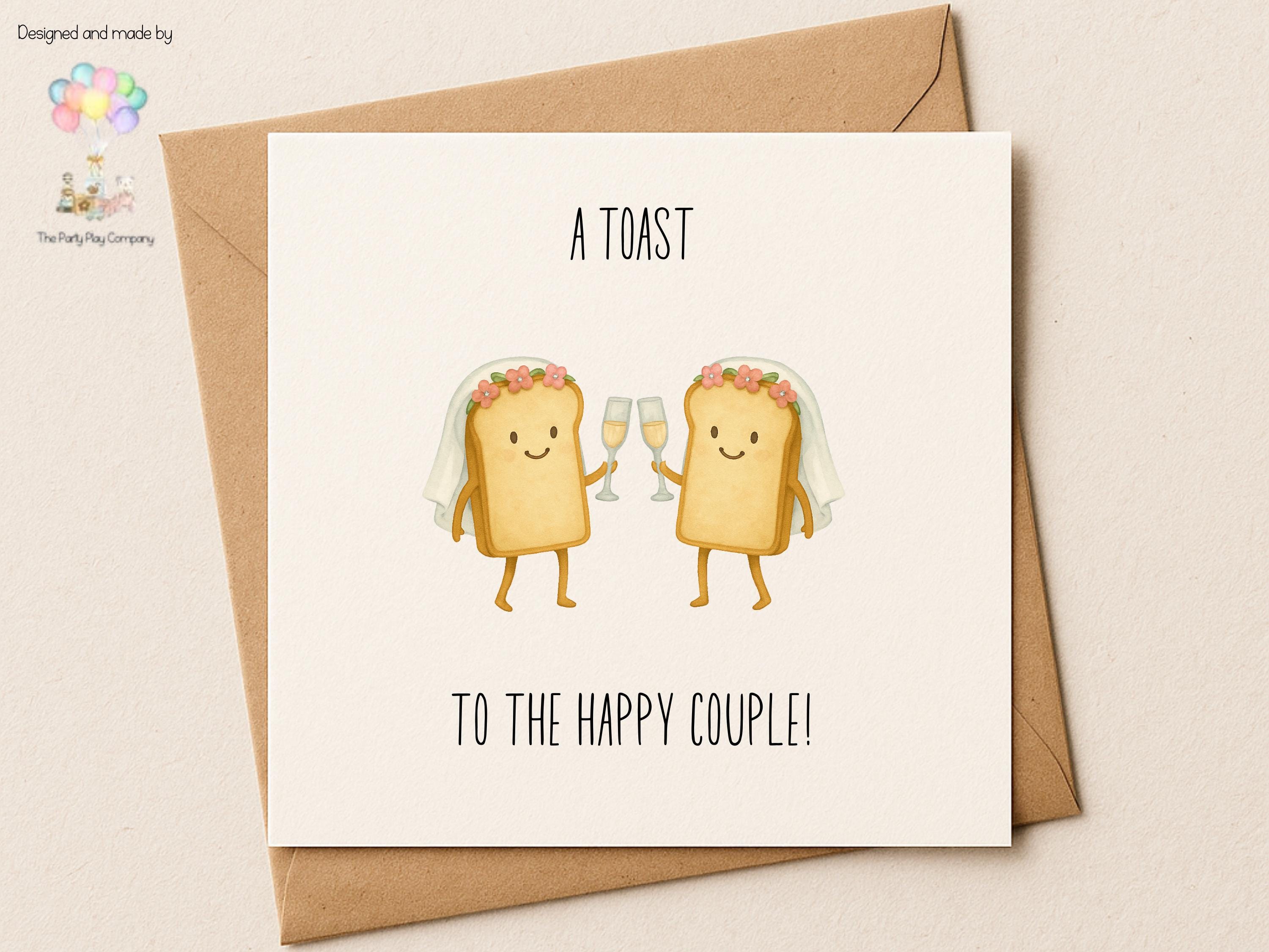 Funny Lesbian Wedding Card: Toast to the Happy Couple