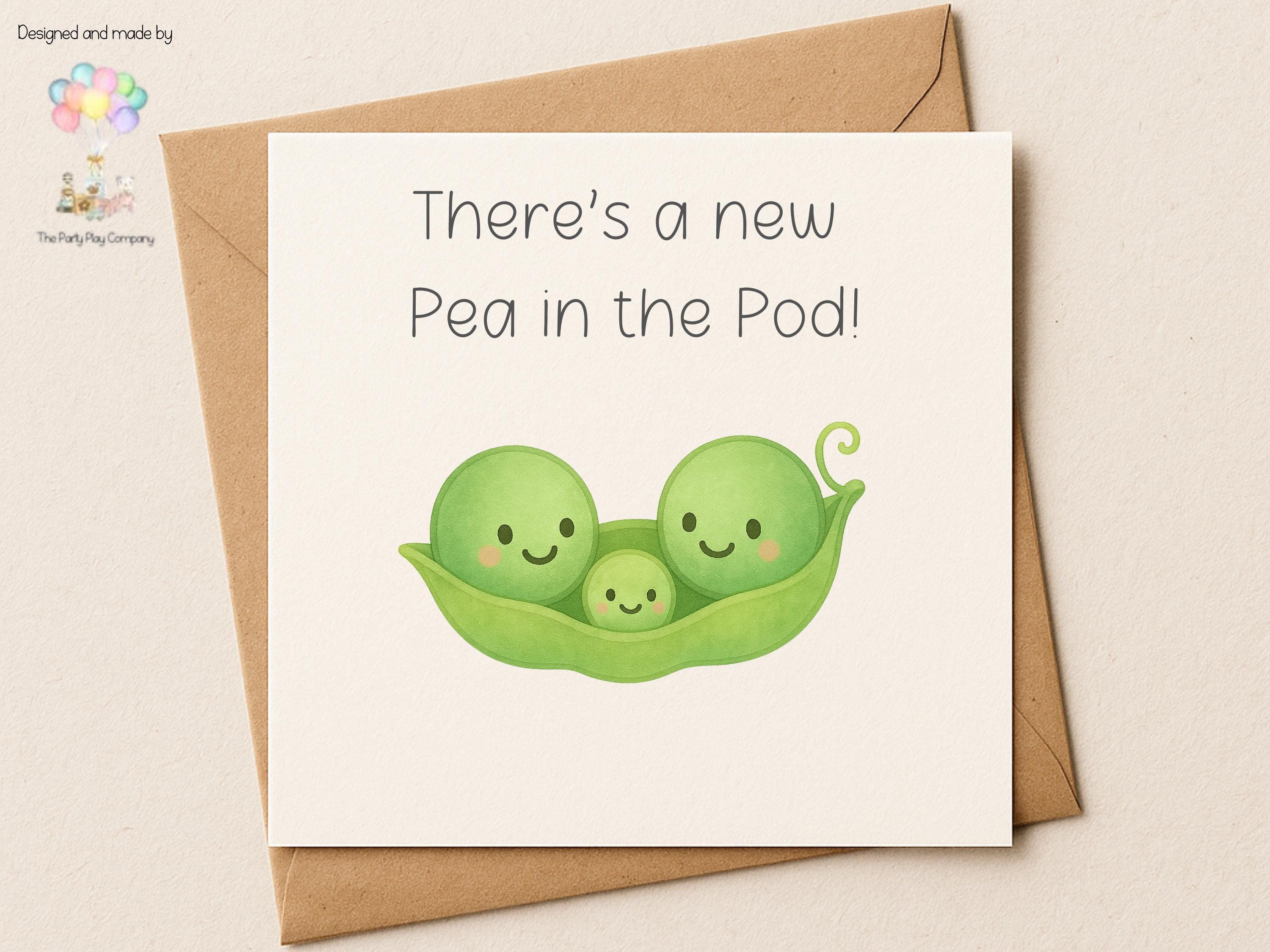 Pea in the Pod New Baby Card: Funny Congratulations Card