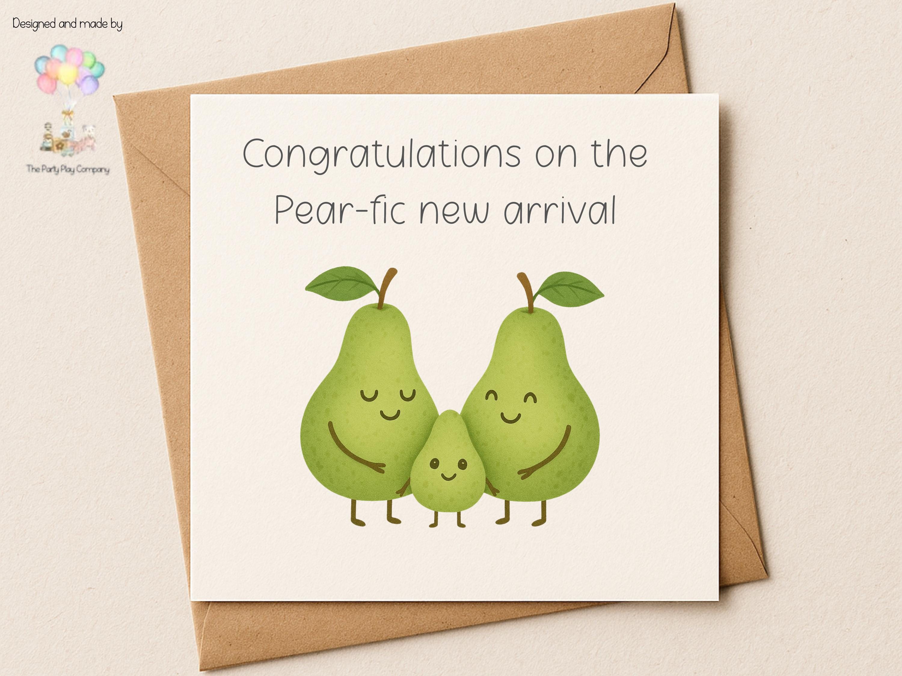 Pea in the Pod New Baby Card: Funny Congratulations Card