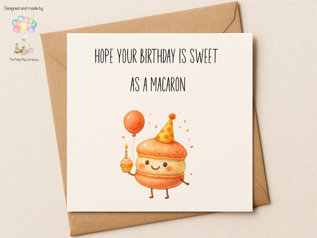 Macaron Birthday Card: Funny Food Pun for Friends & Family