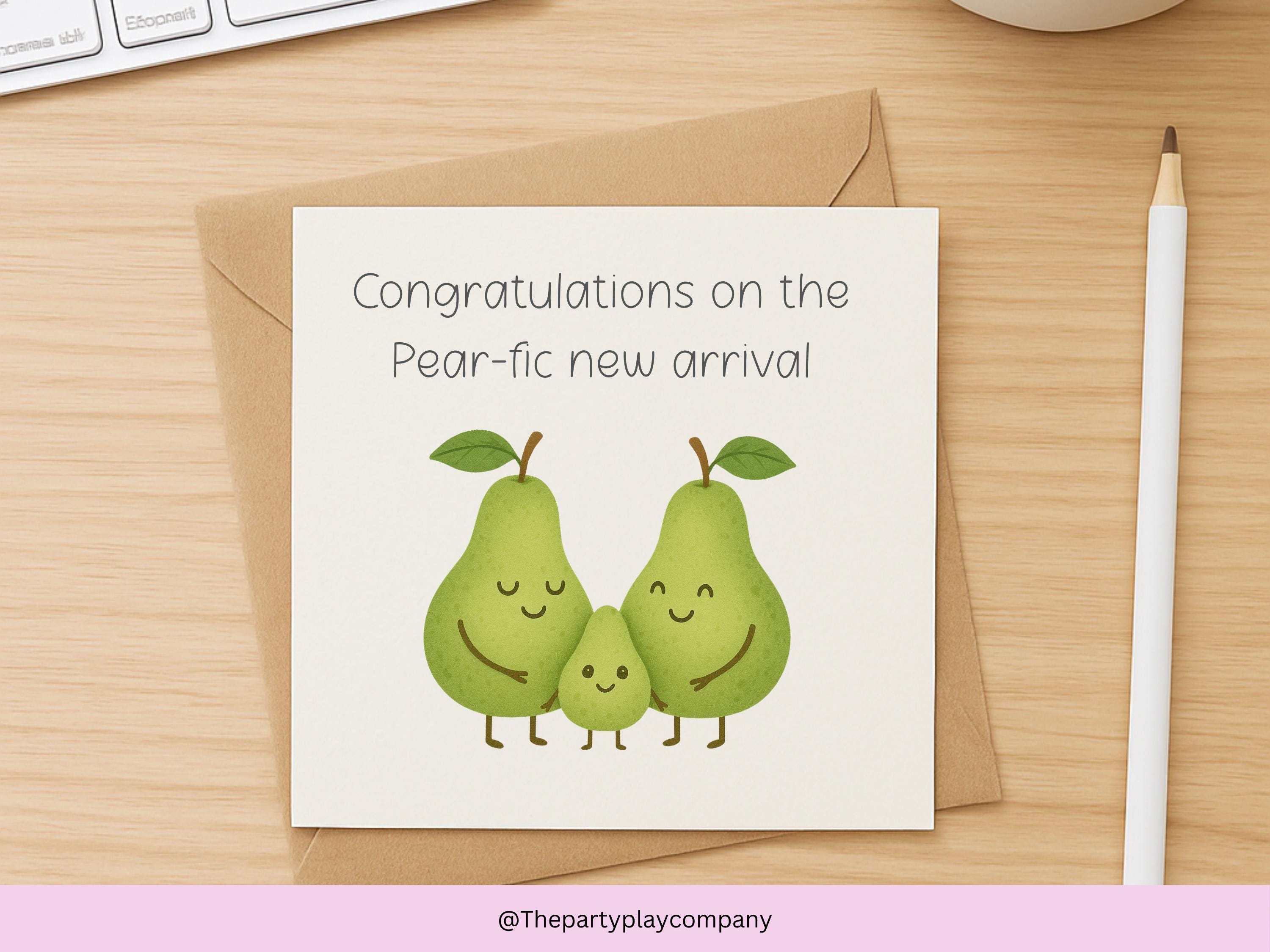 Pea in the Pod New Baby Card: Funny Congratulations Card