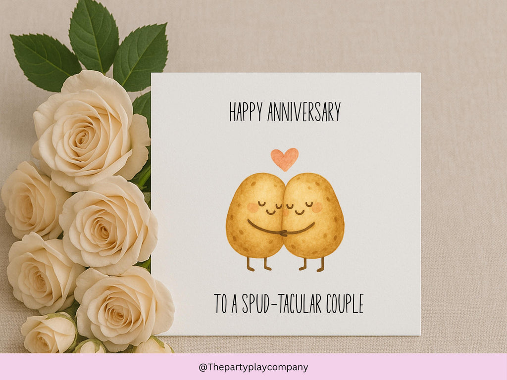 Funny Potato Anniversary Card: Spud-tacular Love Pun