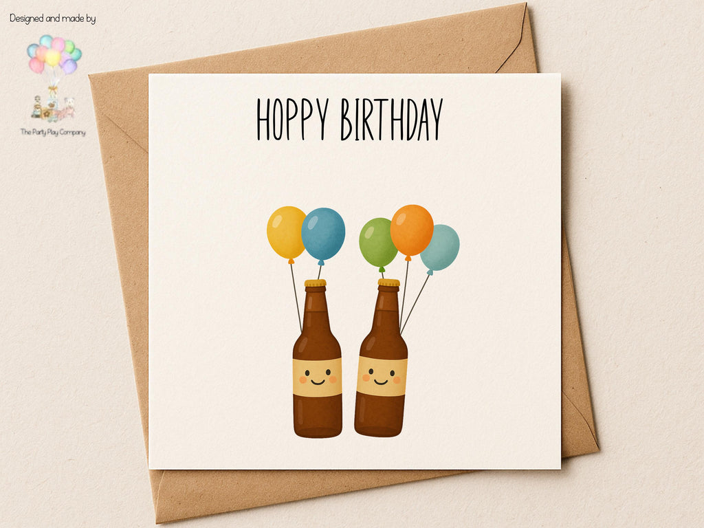 Hoppy Birthday Beer Card: Funny Craft Beer Pun Greeting