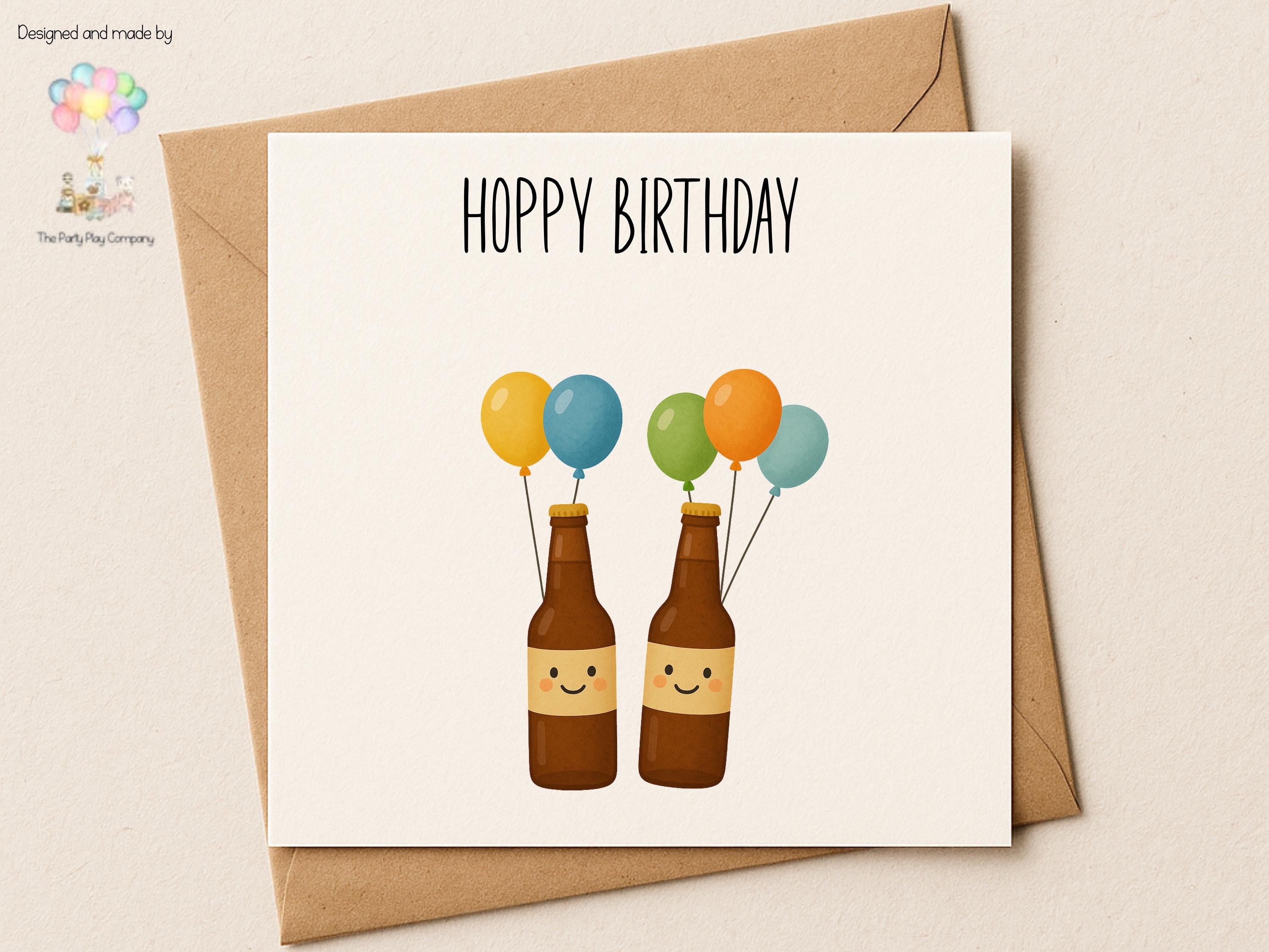 Hoppy Birthday Beer Card: Funny Craft Beer Pun Greeting