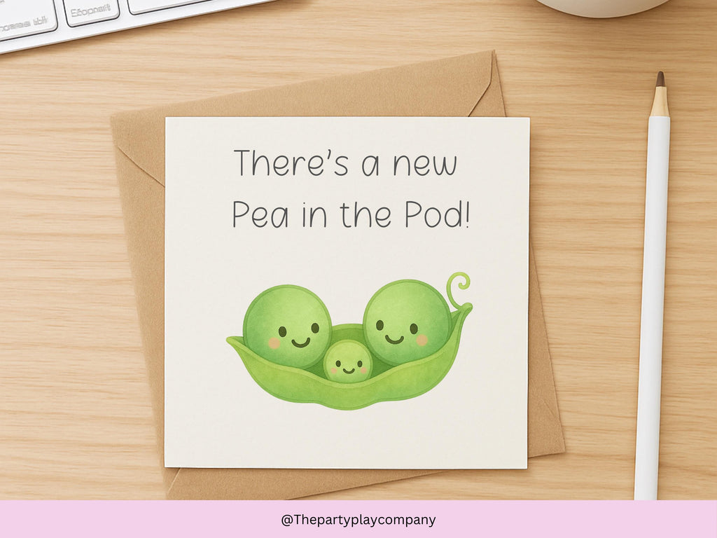 Pea in the Pod New Baby Card: Funny Congratulations Card