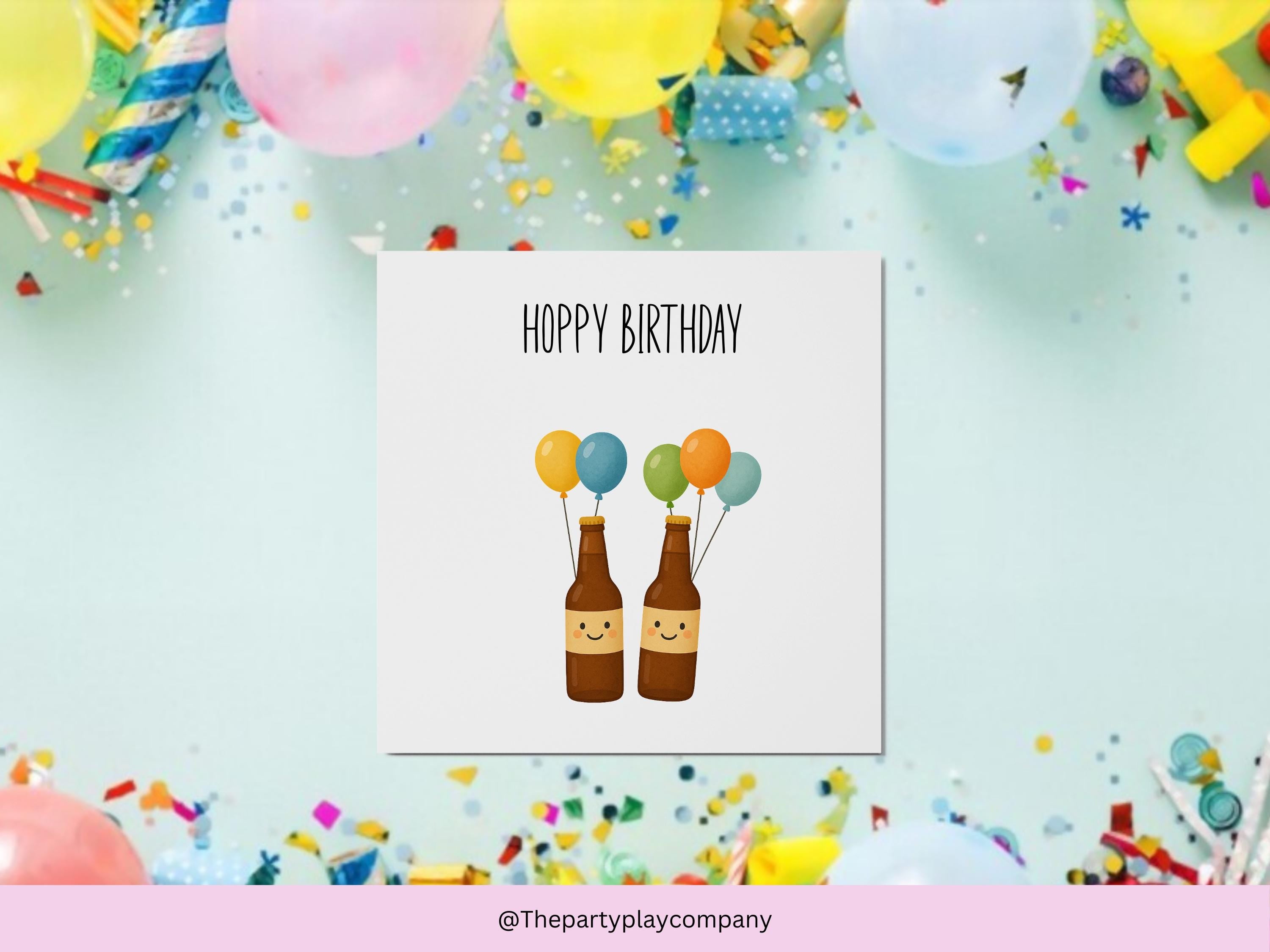 Hoppy Birthday Beer Card: Funny Craft Beer Pun Greeting