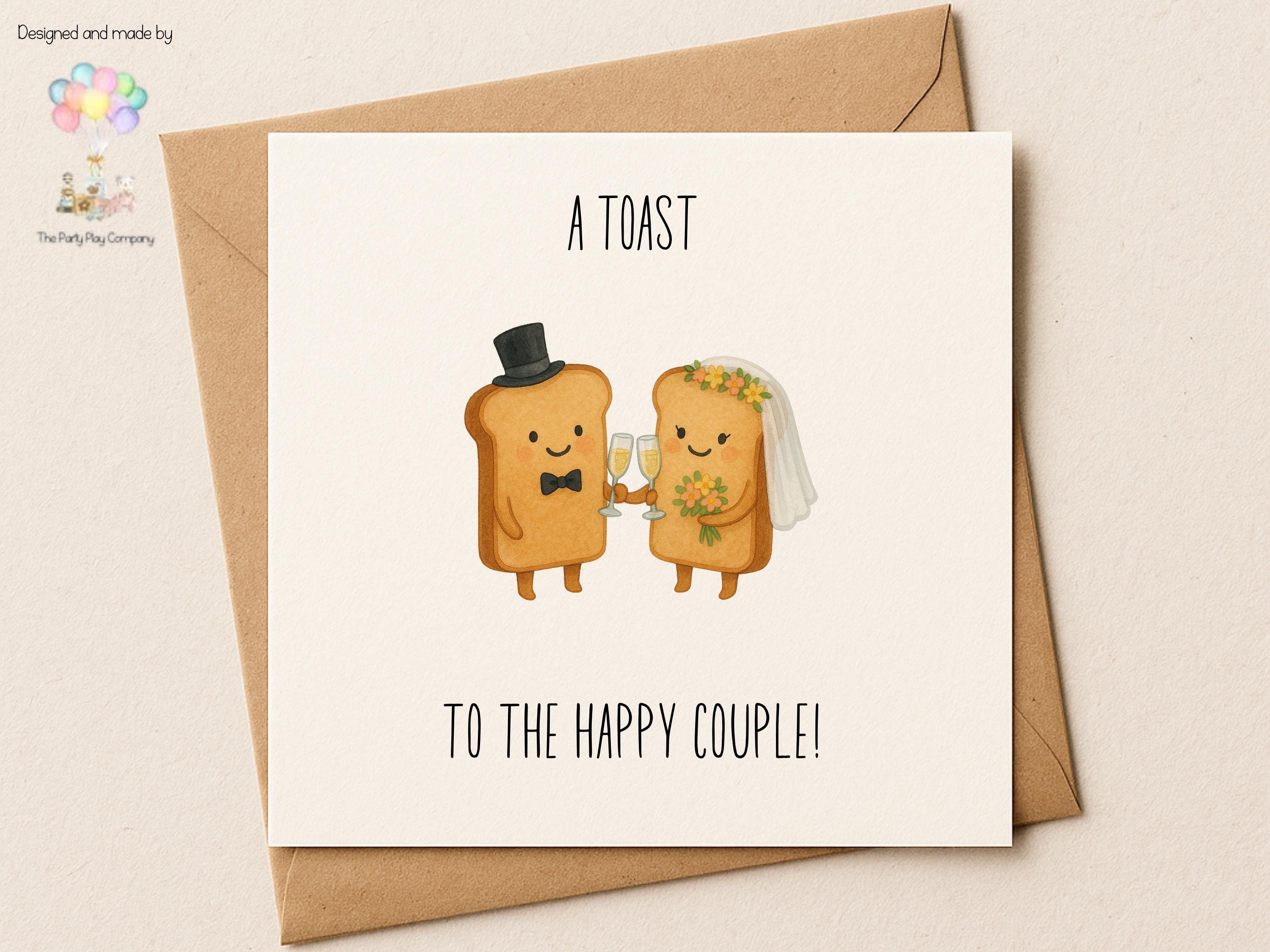 Funny Wedding Card: Toast to the Happy Couple