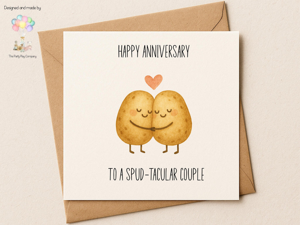 Funny Potato Anniversary Card: Spud-tacular Love Pun