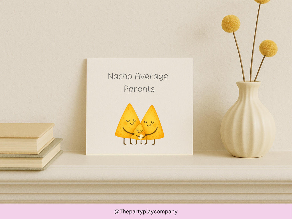 Funny New Parent Card: Nacho Average Parents Baby Congratulations