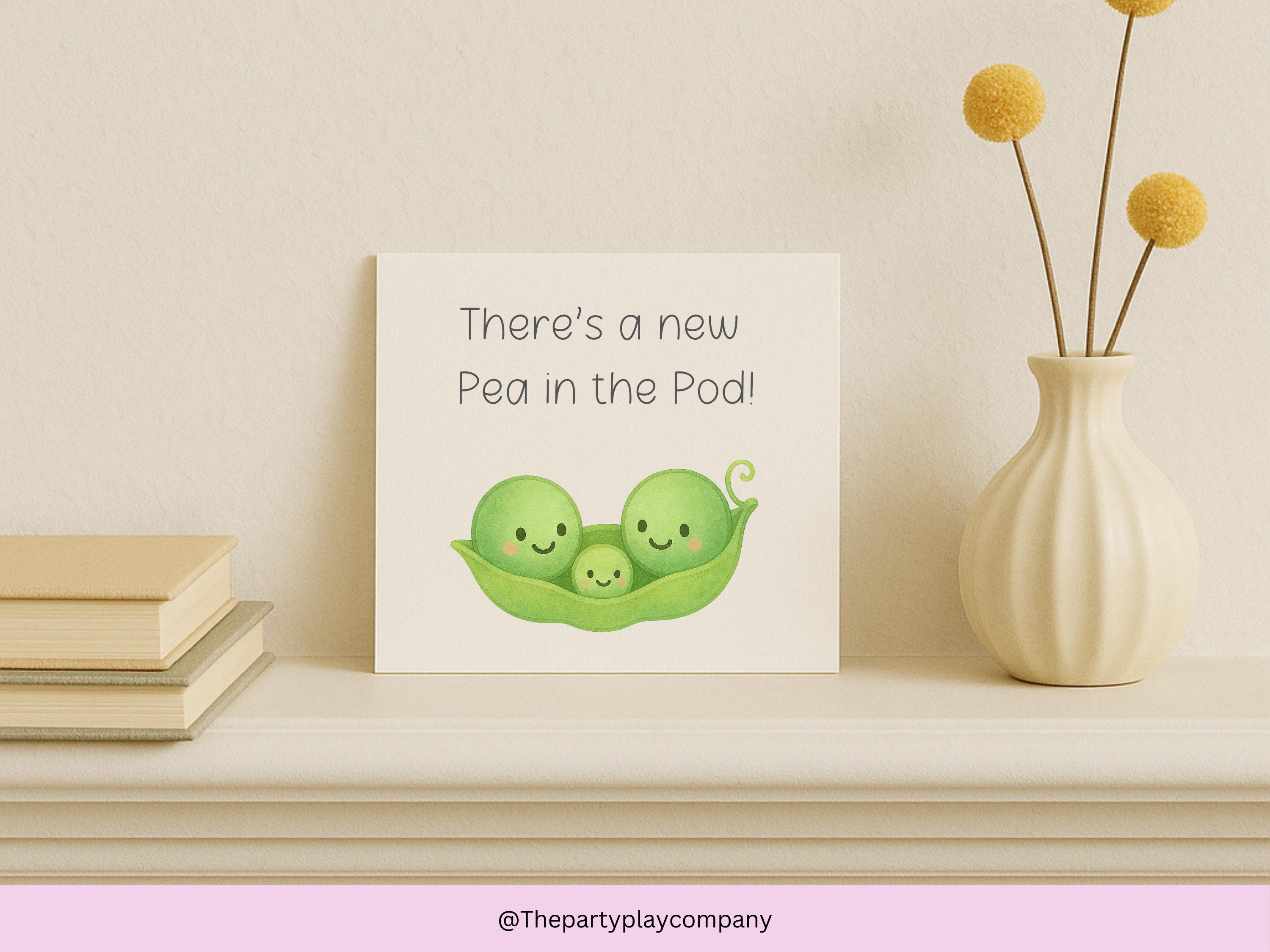 Pea in the Pod New Baby Card: Funny Congratulations Card